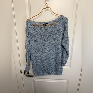 Dynamite Blue Marled Knit Women's Sweater with cropped sleeves in size XS
